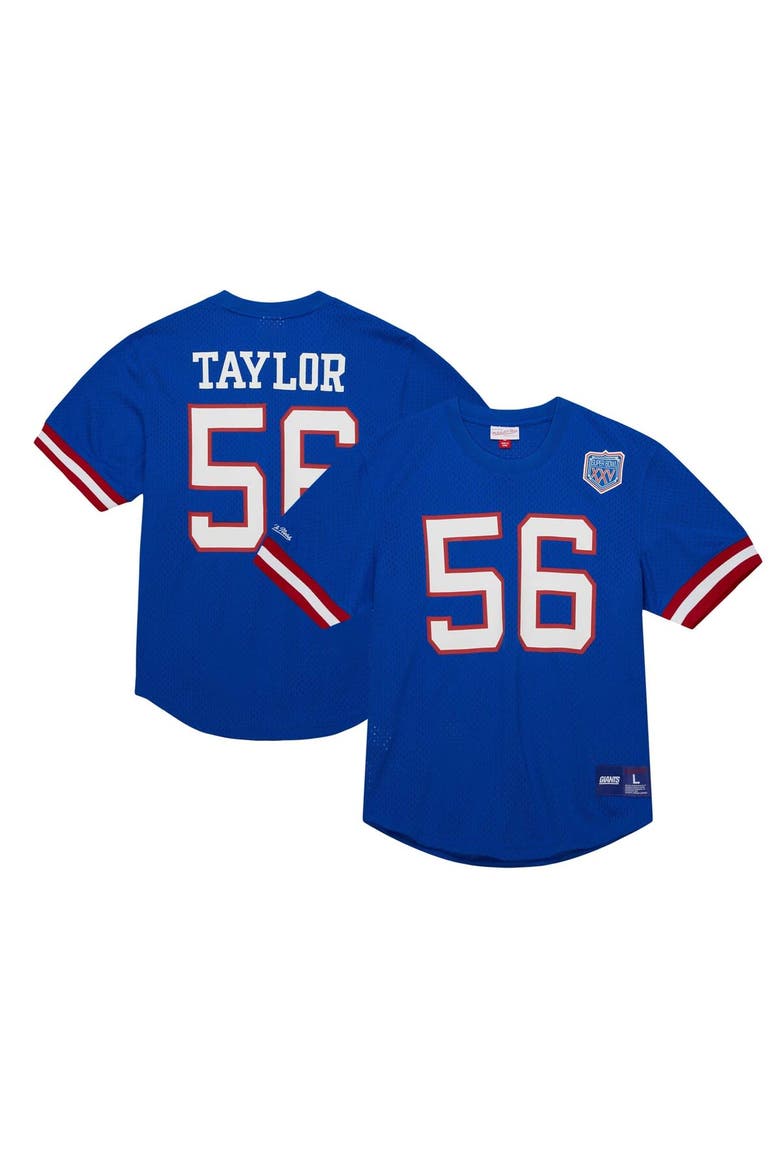 Men's Mitchell & Ness Lawrence Taylor Royal New York Giants Retired Player Name & Number Mesh Top, Main, color, Royal