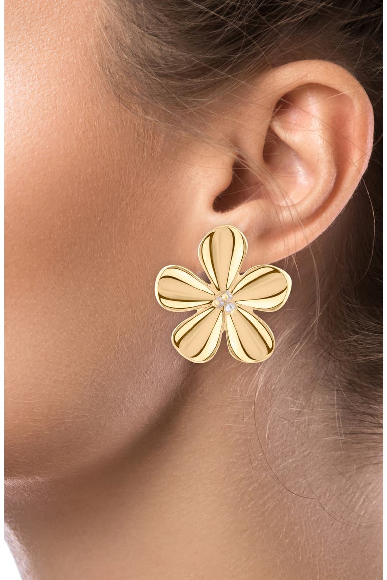 Daisy Drop Earrings (Nordstrom Exclusive), Alternate, color, WHITE/ GOLD