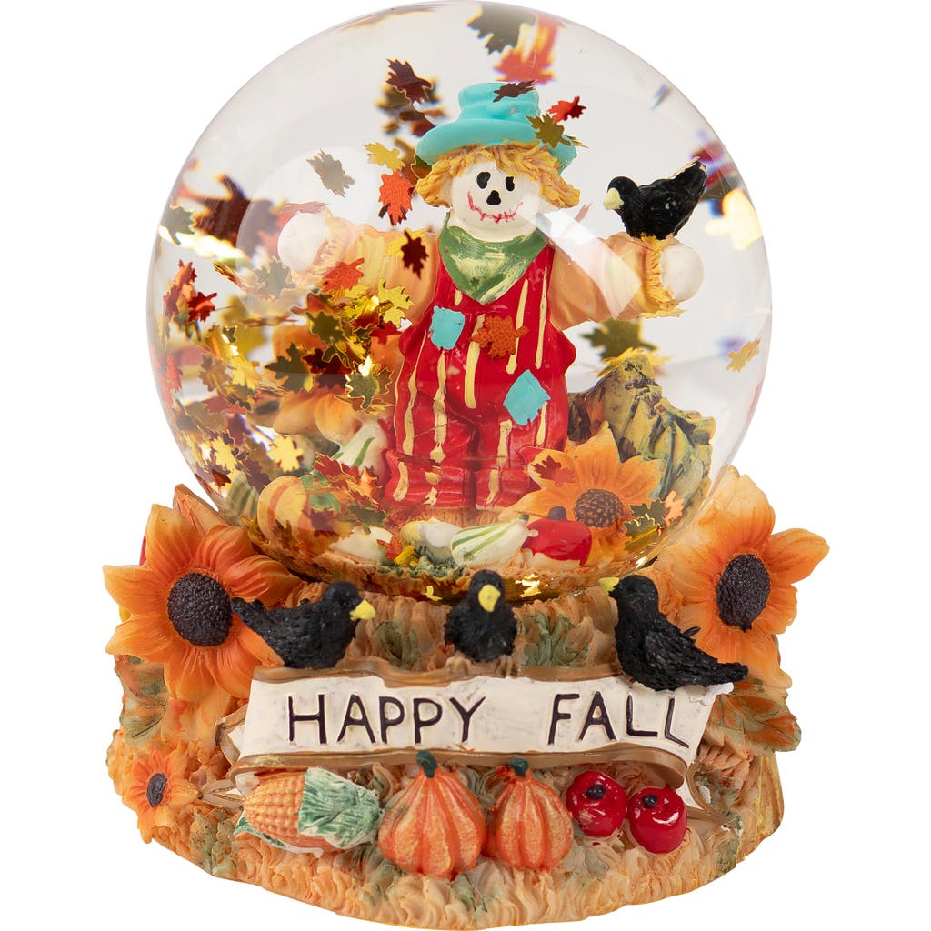 Northlight Scarecrow Happy Fall Harvest Snow Globe In Multi