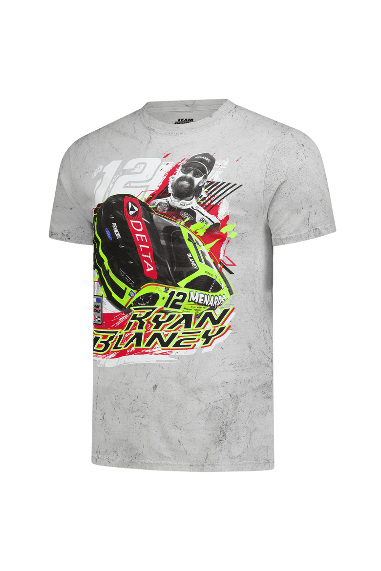 Men's Classic Ink Gray Ryan Blaney Delta Smoke 2-Spot T-Shirt, Alternate, color, Gray