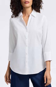 Foxcroft Mary Button-Up Blouse