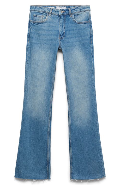 Mango High Waist Balloon Jeans In Medium Blue