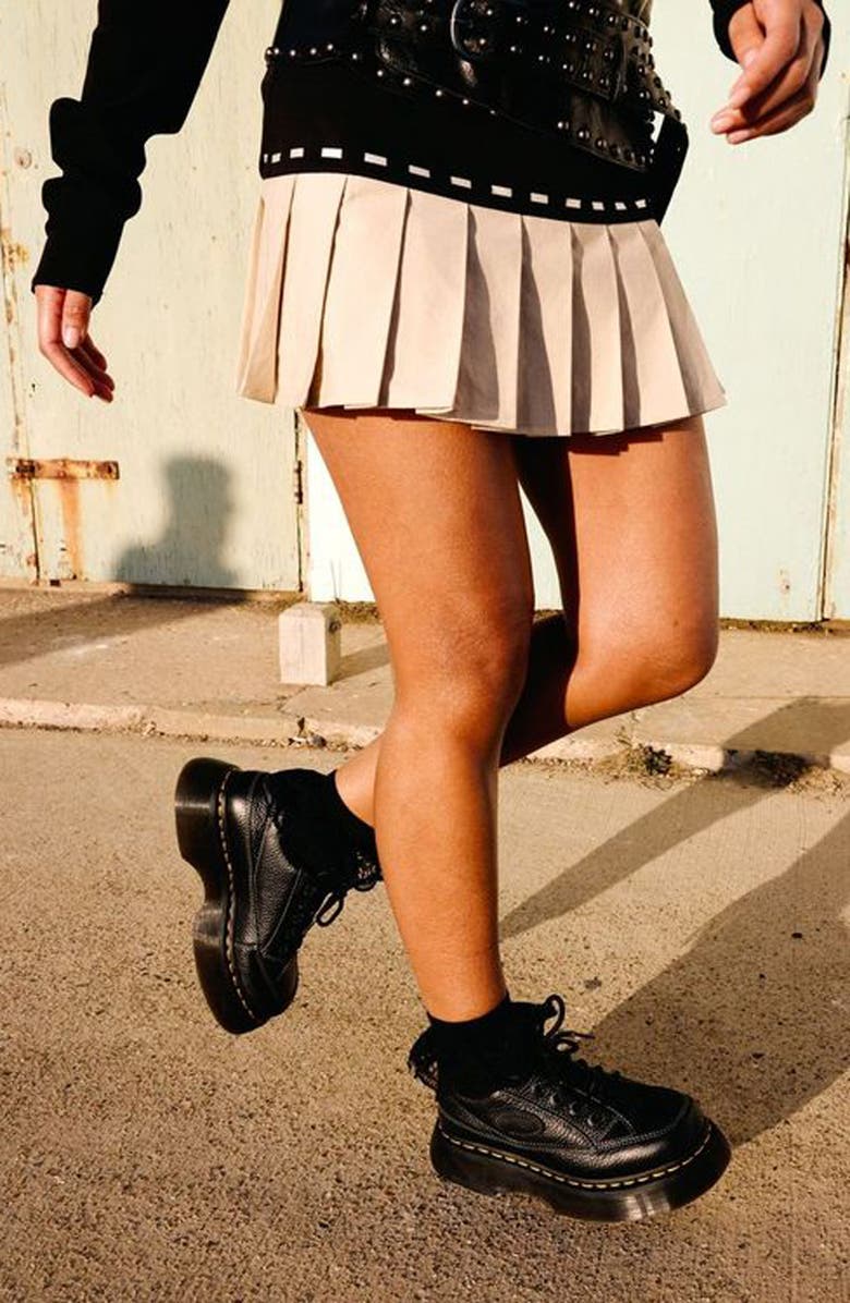 Dr. Martens Buzz 5i Mixed Media Platform Sneaker, Alternate, color, Black