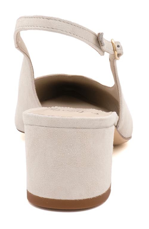 Amalfi By Rangoni Panerea Slingback Pointed Toe Pump In Ivory - Platinum Buckle