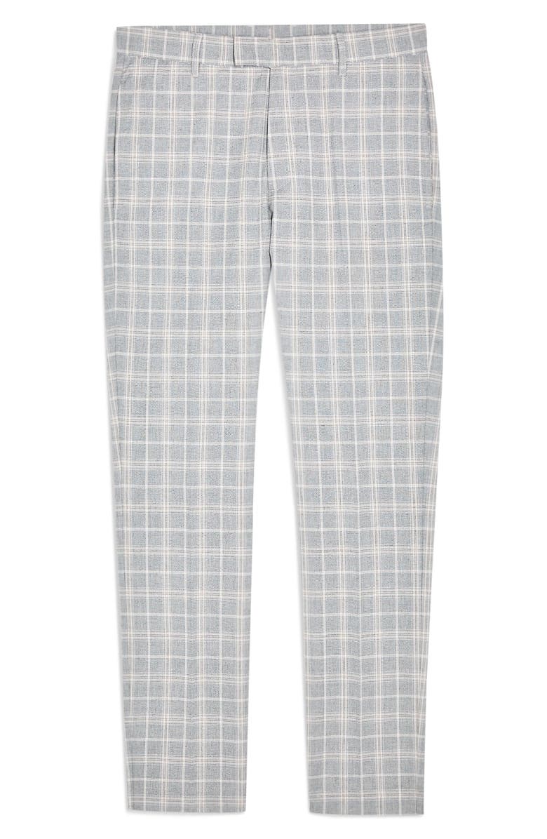 Topman Myth Check Skinny Fit Dress Pants, Alternate, color, 