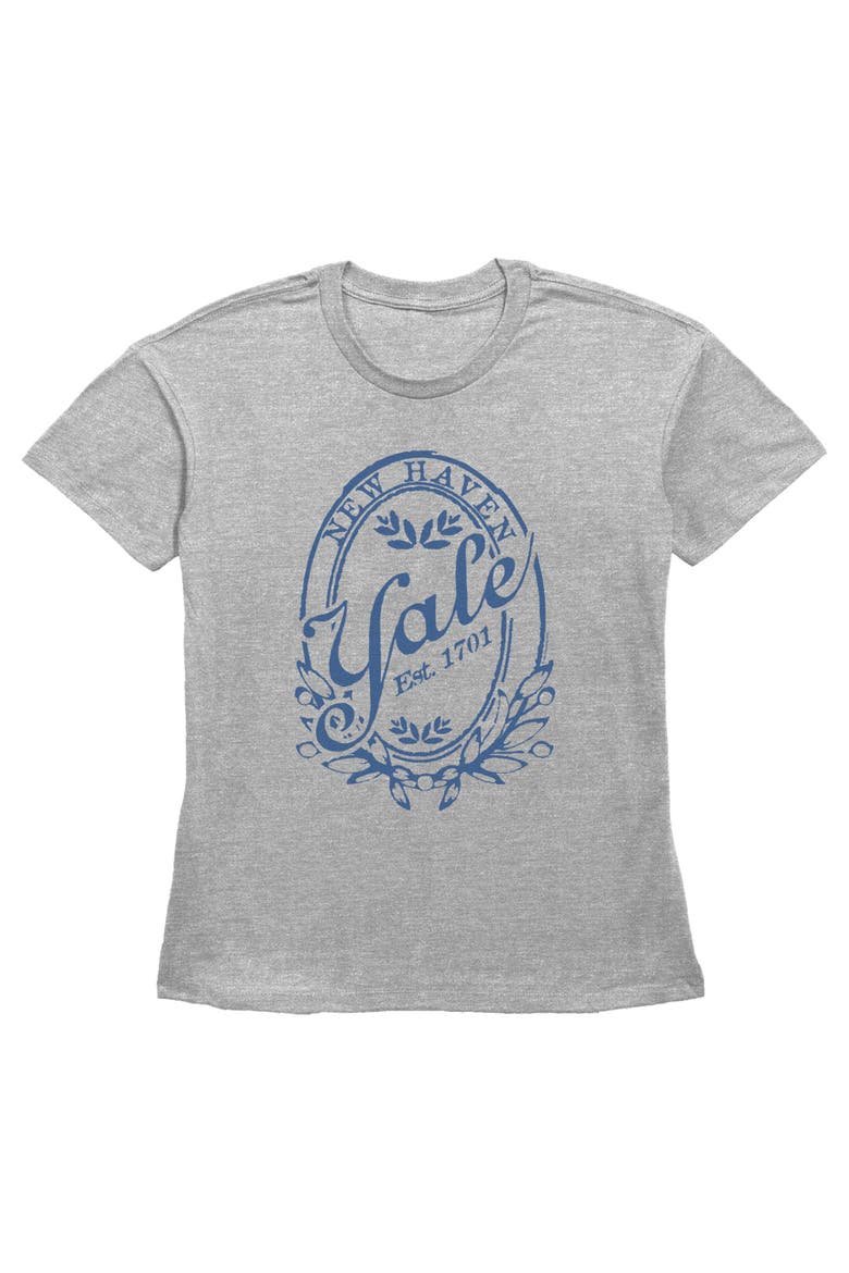 Women's New Haven Est. 1701 Short Sleeve Straight Fit T-Shirt, Main, color, Heather Gray