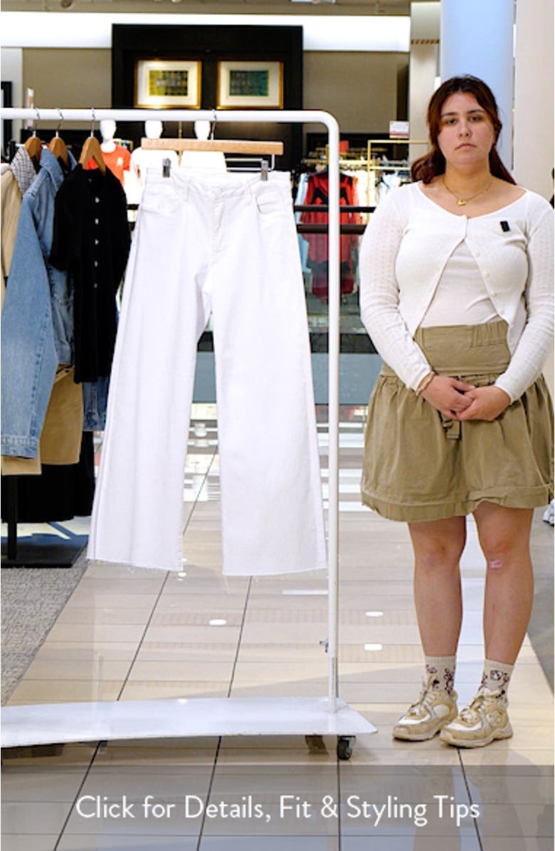 Meg Fab Ab Raw Hem High Waist Wide Leg Jeans, sales video thumbnail