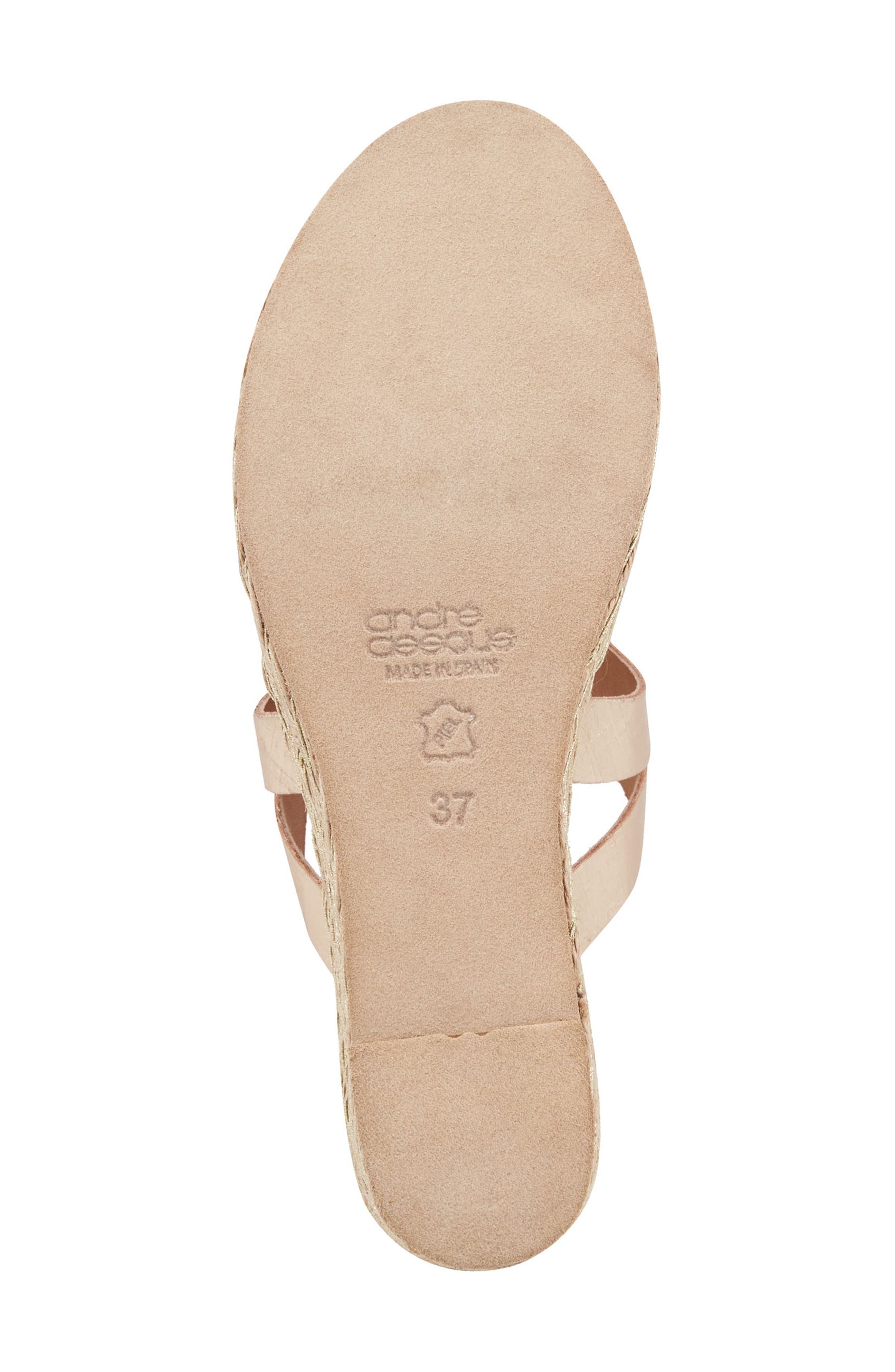 André Assous Addison Espadrille Wedge Sandal, Alternate, color, Platino