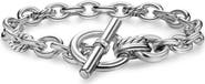 David Yurman DY Mercer® Toggle Chain Bracelet in Sterling Silver with Diamonds, 12.7mm