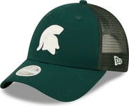 New Era Women's New Era Green Michigan State Spartans 9FORTY Logo Spark Trucker Snapback Hat