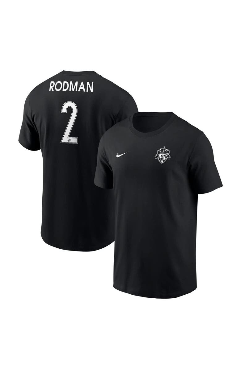 Nike Men's Nike Trinity Rodman Black Washington Spirit Core Crew Neck T-Shirt, Main, color, 