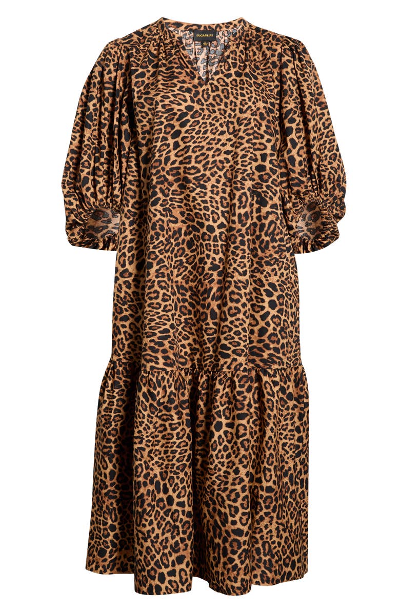 SUGARLIPS Leopard Shift Dress, Main, color,