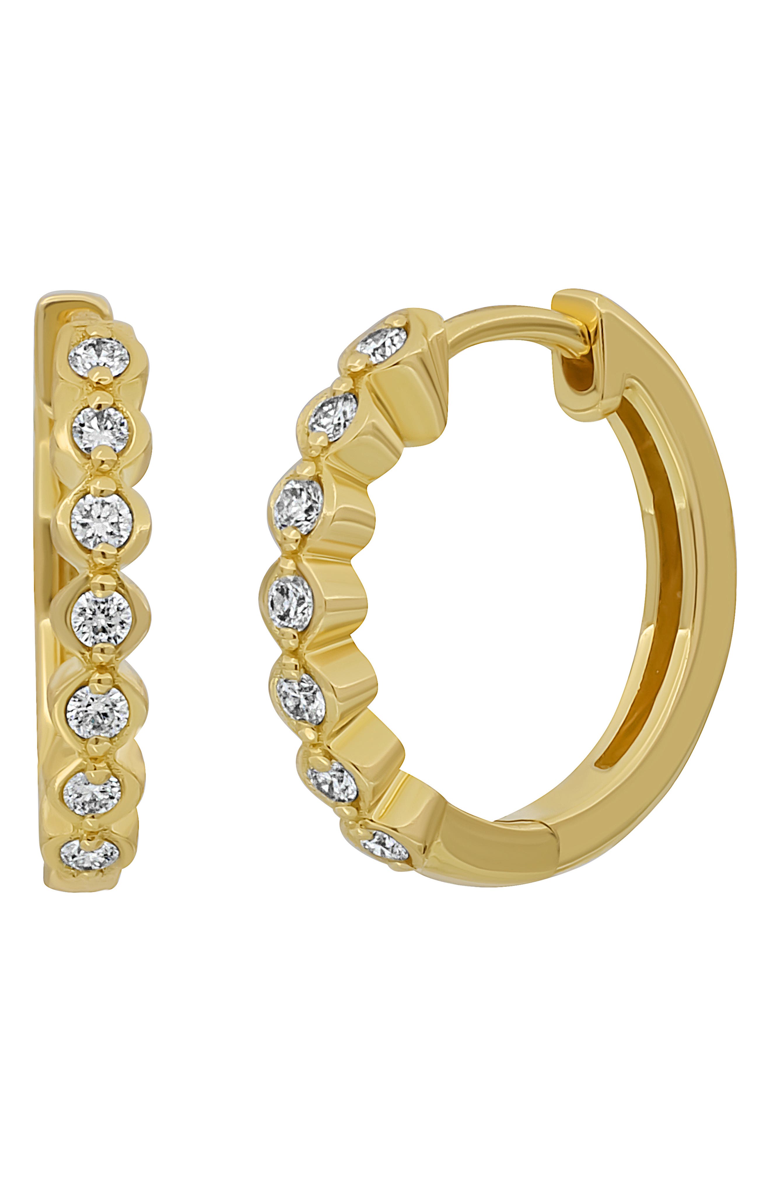 Bony Levy Florentine Diamond Hoop Earrings