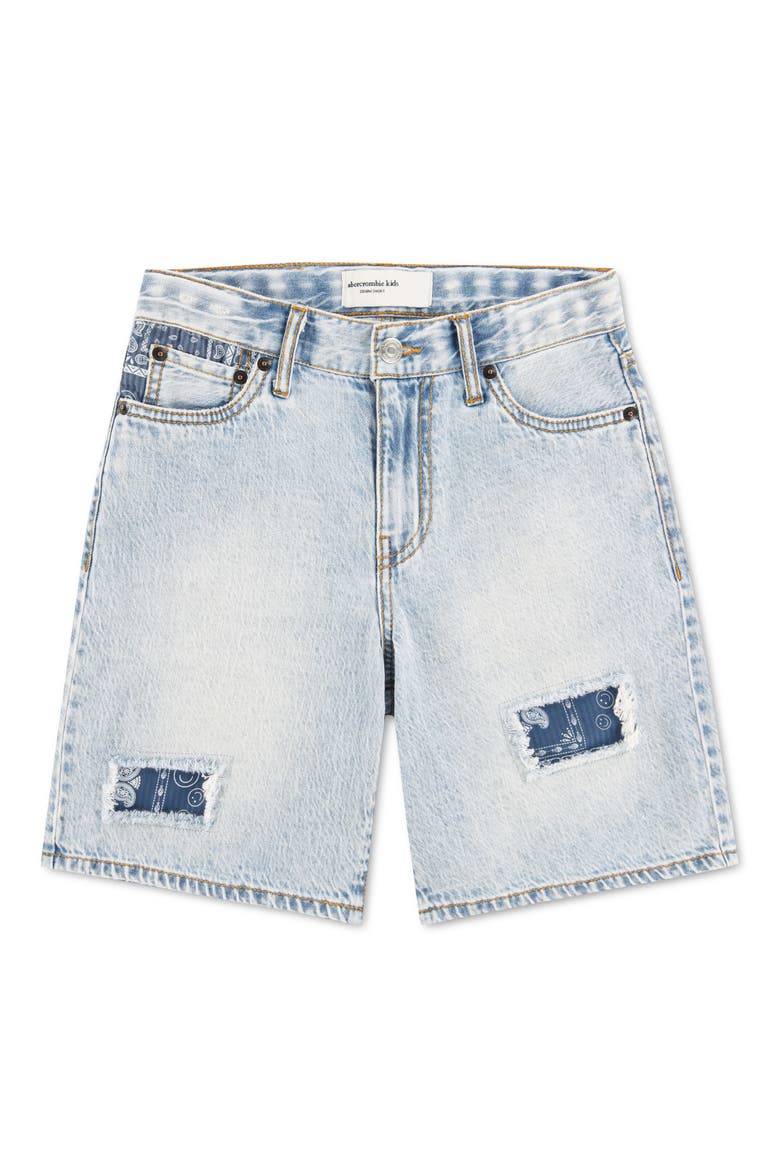 Kids' Patchwork Denim Shorts, Main, color, BUSSIN W/ DESTRUCTION