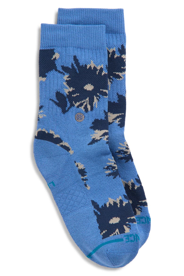 Kids' Replica Combed Cotton Blend Crew Socks, Main, color, CAPRIBLUE