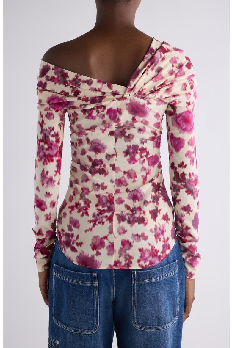 Danka Long Sleeve Stretch Silk Top, Alternate, color, PINK