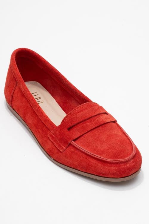 Forever & Always Shoes Dorothy Leather Loafer In Red