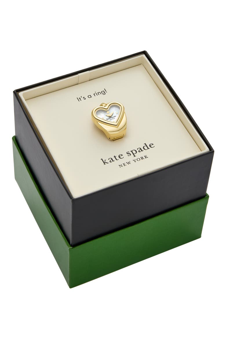 monroe heart ring watch, 21mm x 22mm, Alternate, color, GOLD