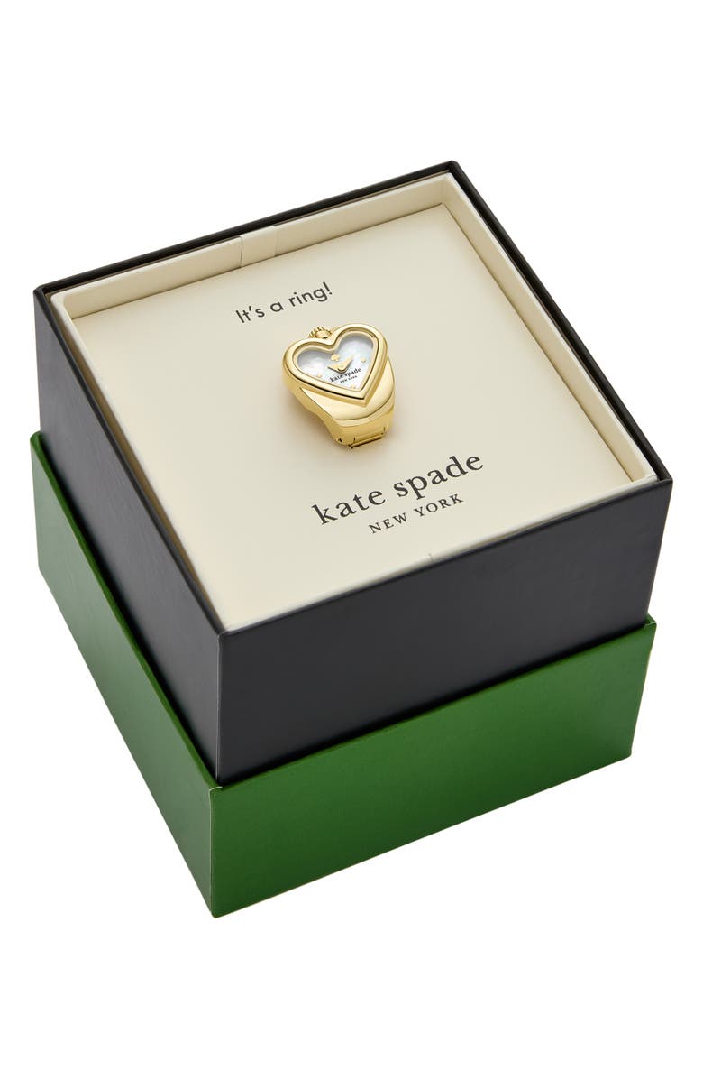 Kate Spade New York monroe heart ring watch, 21mm x 22mm, Alternate, color, 