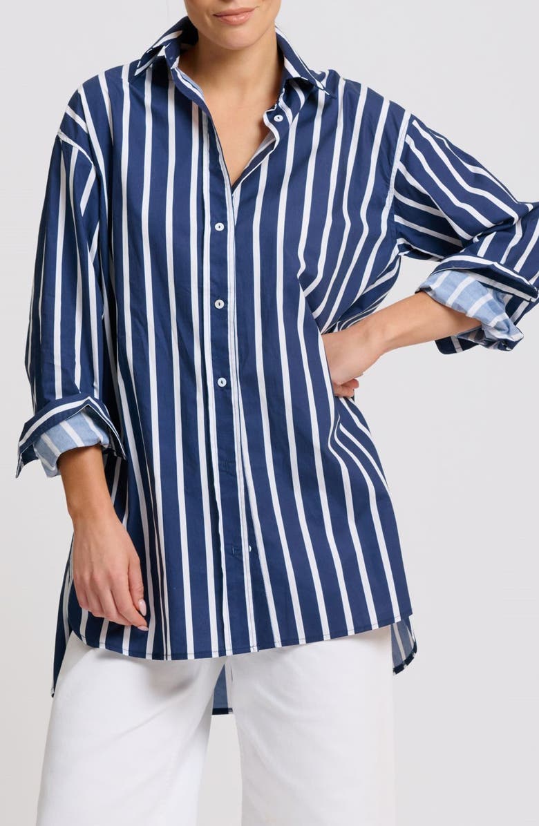 SHIRTY Stripe Boyfriend Shirt, Main, color, 