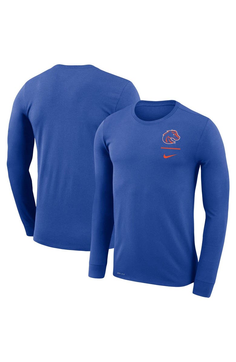 Nike Men's Nike Royal Boise State Broncos Logo Stack Legend Performance Long Sleeve T-Shirt, Alternate, color,