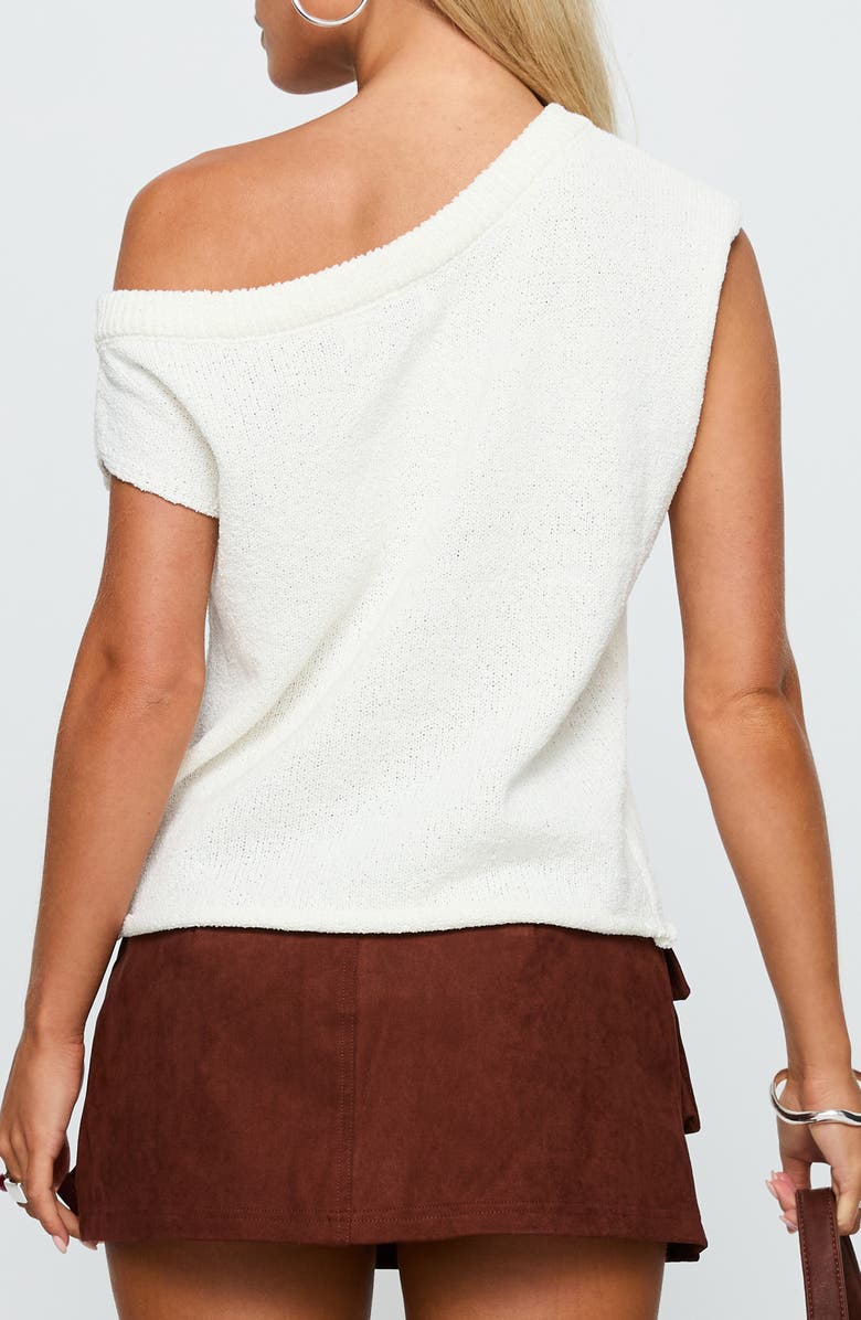 Princess Polly Ashfield One-Shoulder Sweater, Alternate, color, White