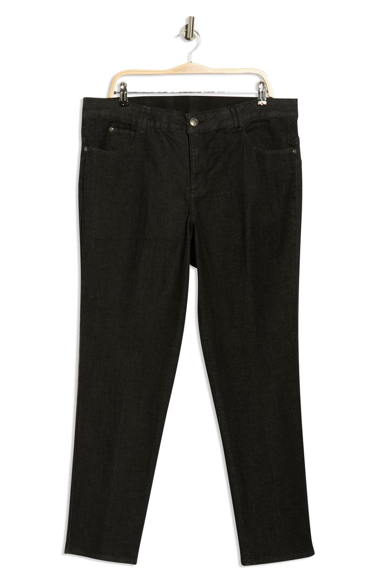 RUBY RD Tummy Control Straight Leg Jeans, Main, color, Black