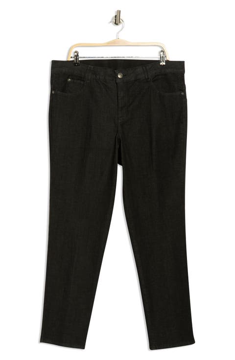 Tummy Control Straight Leg Jeans (Plus)