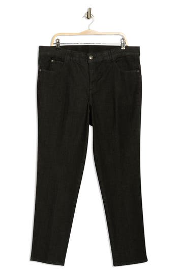 Ruby Rd. Ruby Rd Tummy Control Straight Leg Jeans In Black
