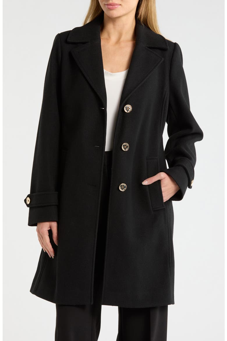 Notch Lapel Coat, Main, color, BLACK