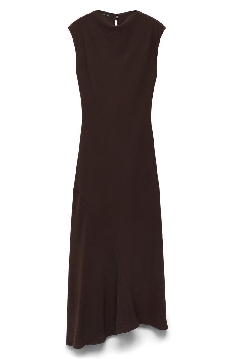 MANGO Cowl Neck Asymmetric Dress, Alternate, color, 