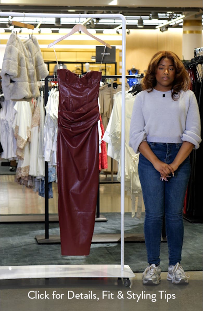 Juliana Corset Faux Leather Gown, sales video thumbnail