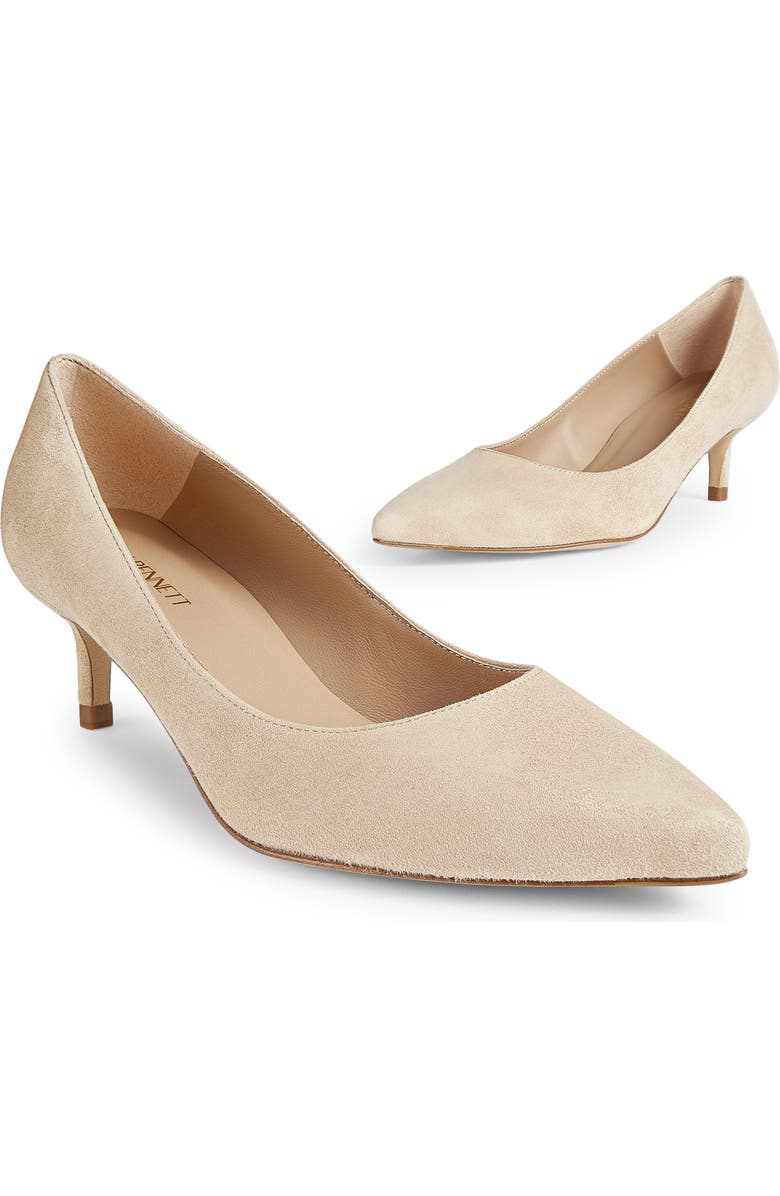 LK Bennett Audrey Pointed Toe Kitten Heel Pump, Alternate, color, Trench