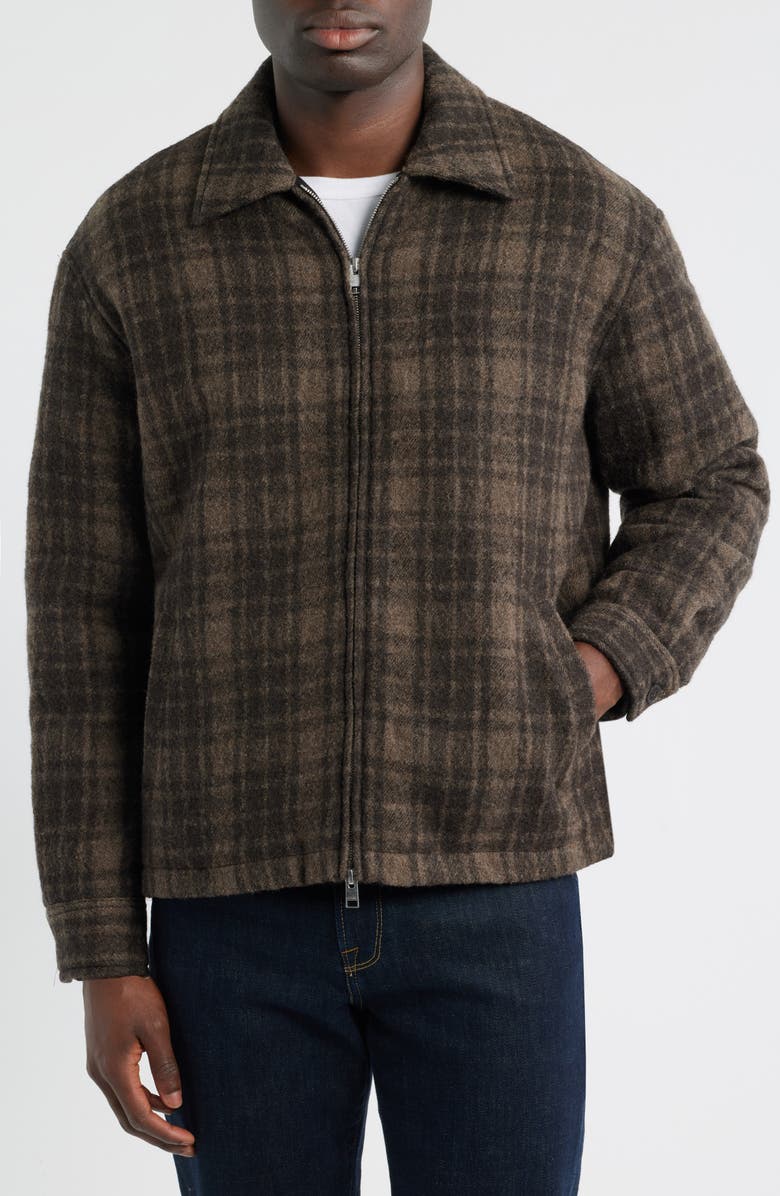 FRAME Insulated Check Wool Tweed Jacket, Alternate, color,