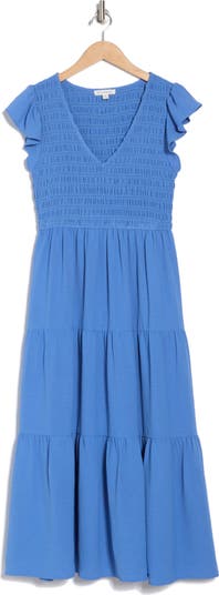Flutter Sleeve Midi Dress