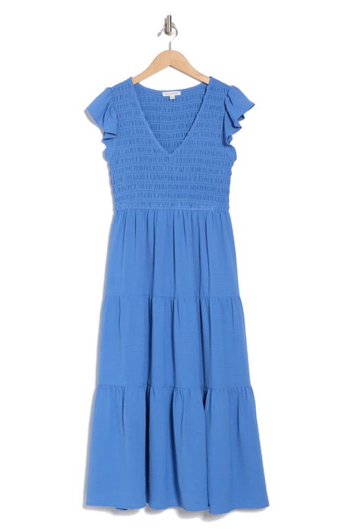 BLU PEPPER BLU PEPPER FLUTTER SLEEVE MIDI DRESS