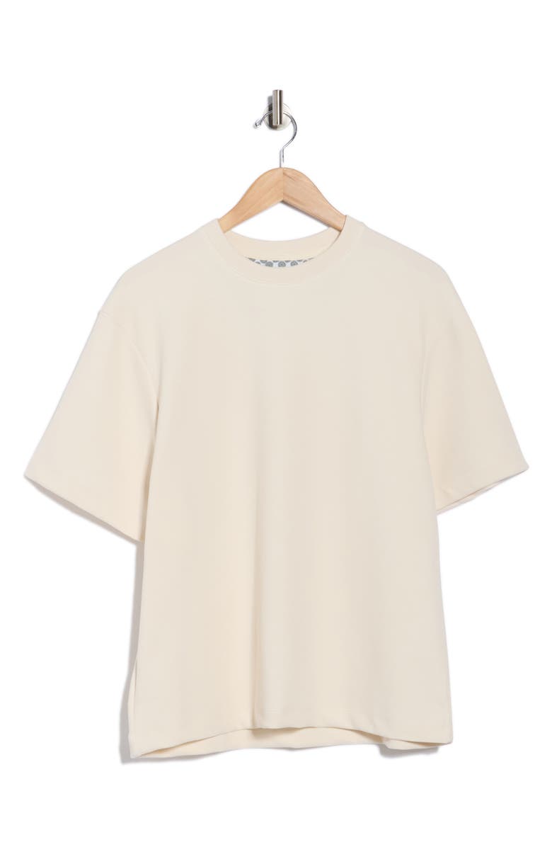 DENIM AND FLOWER Textured Relaxed Fit Crewneck T-Shirt, Alternate, color, Off White