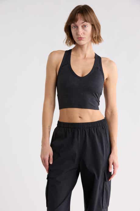 Movement Suede Effect Longline Sports Bra