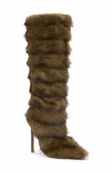 AZALEA WANG Conrad Faux Fur Stiletto Boot