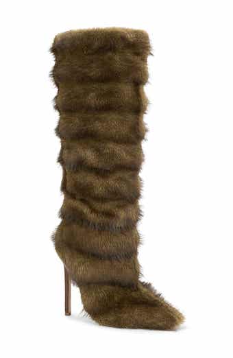 AZALEA WANG Conrad Faux Fur Stiletto Boot