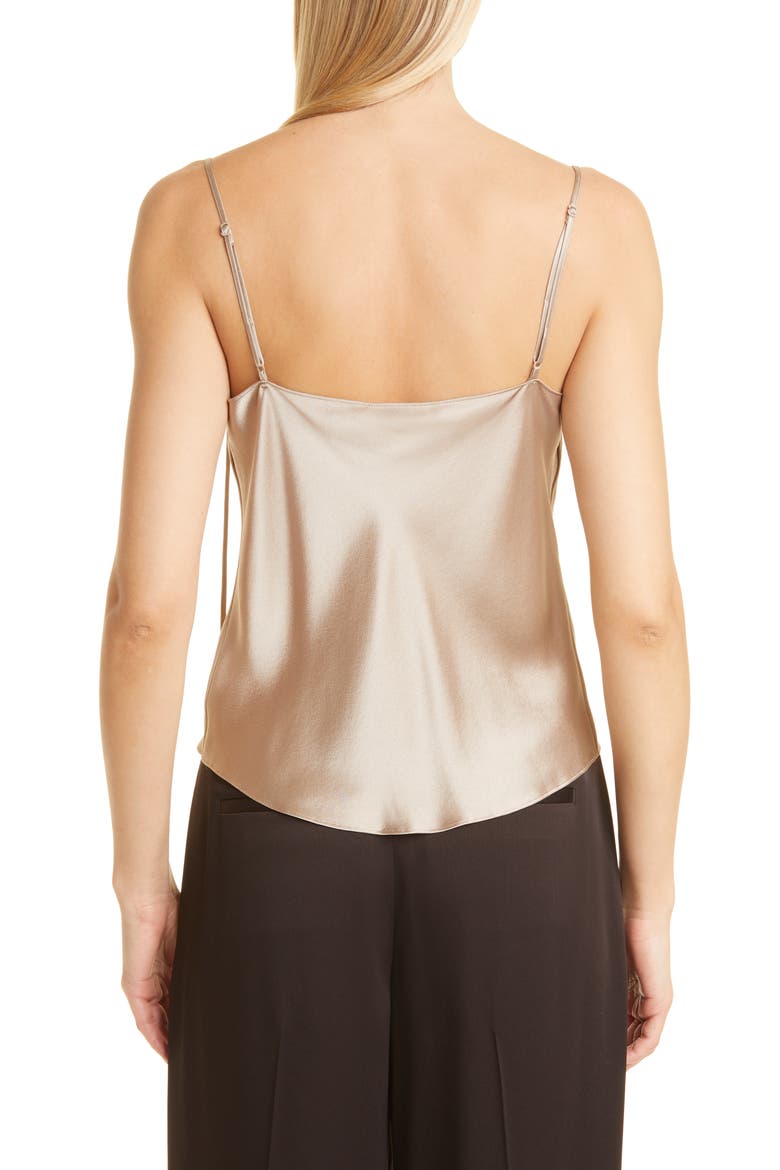 Draped Silk Camisole, Alternate, color, SMOKEY QUARTZ