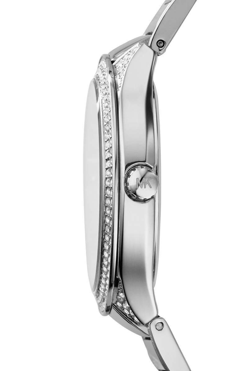 MICHAEL Michael Kors Michael Kors 'Kerry' Crystal Accent Bracelet Watch, 38mm, Alternate, color, 