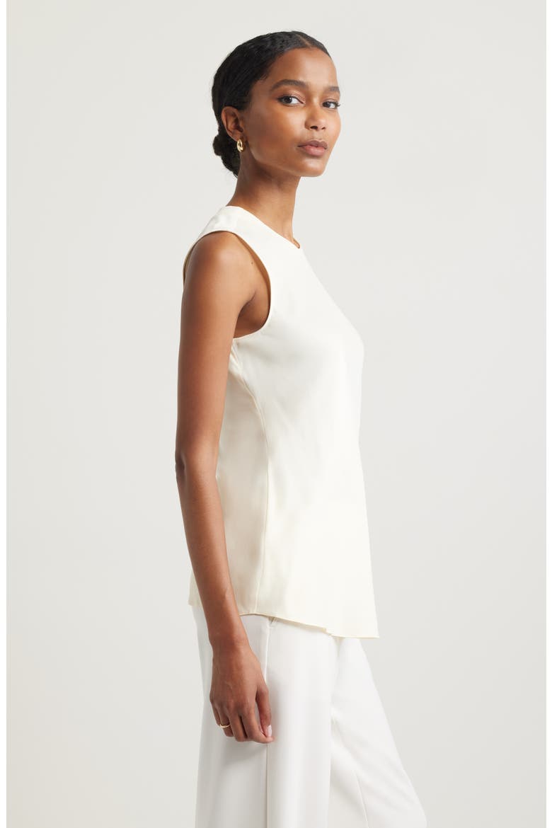 Sleeveless Satin Top, Alternate, color, YELLOW PALE