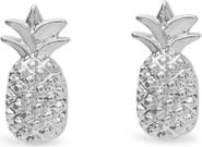 Sterling Forever Sterling Silver Pineapple Stud Earrings