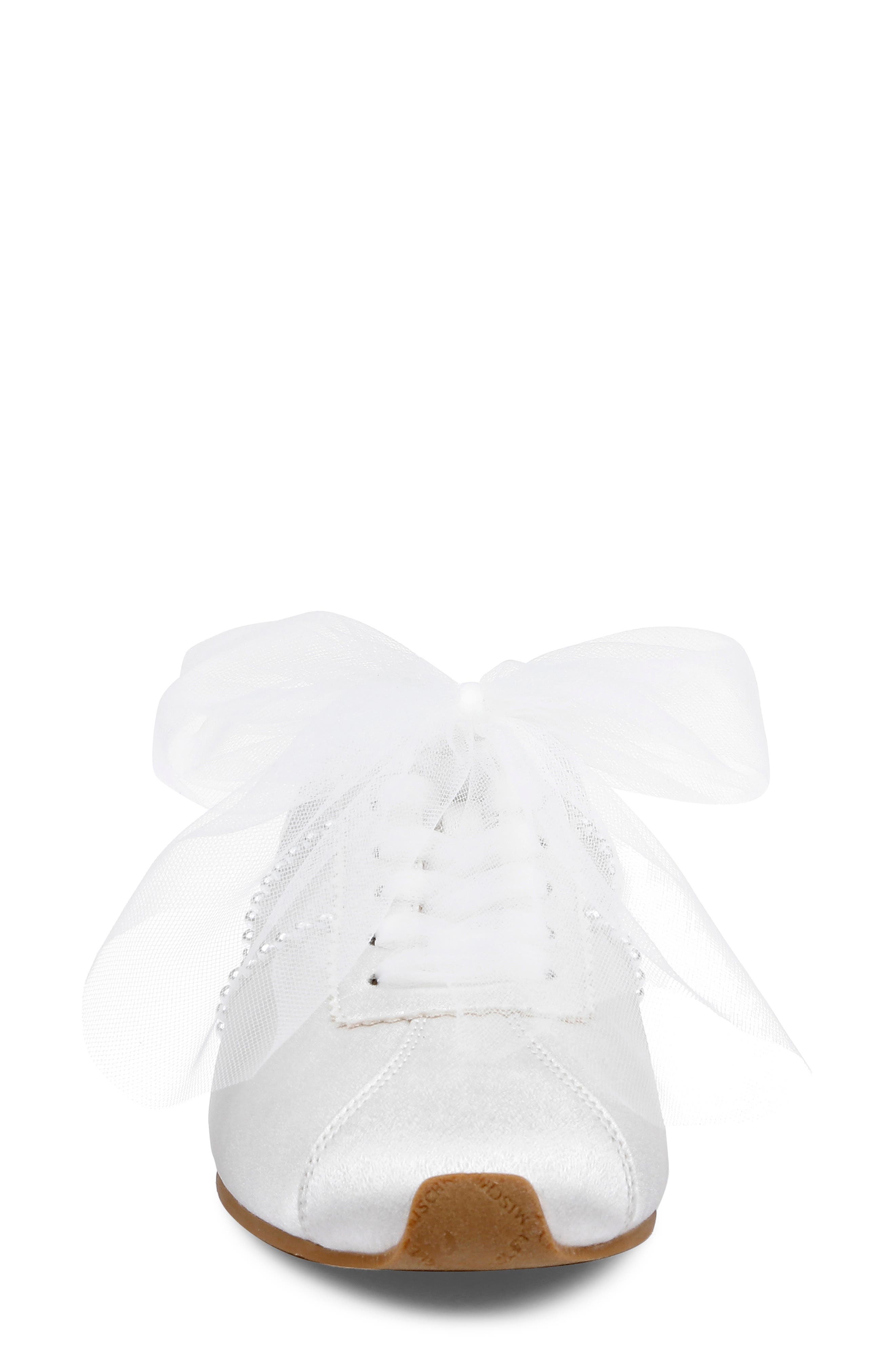Badgley Mischka Collection Willy Mule Sneaker, Alternate, color, White Crepe