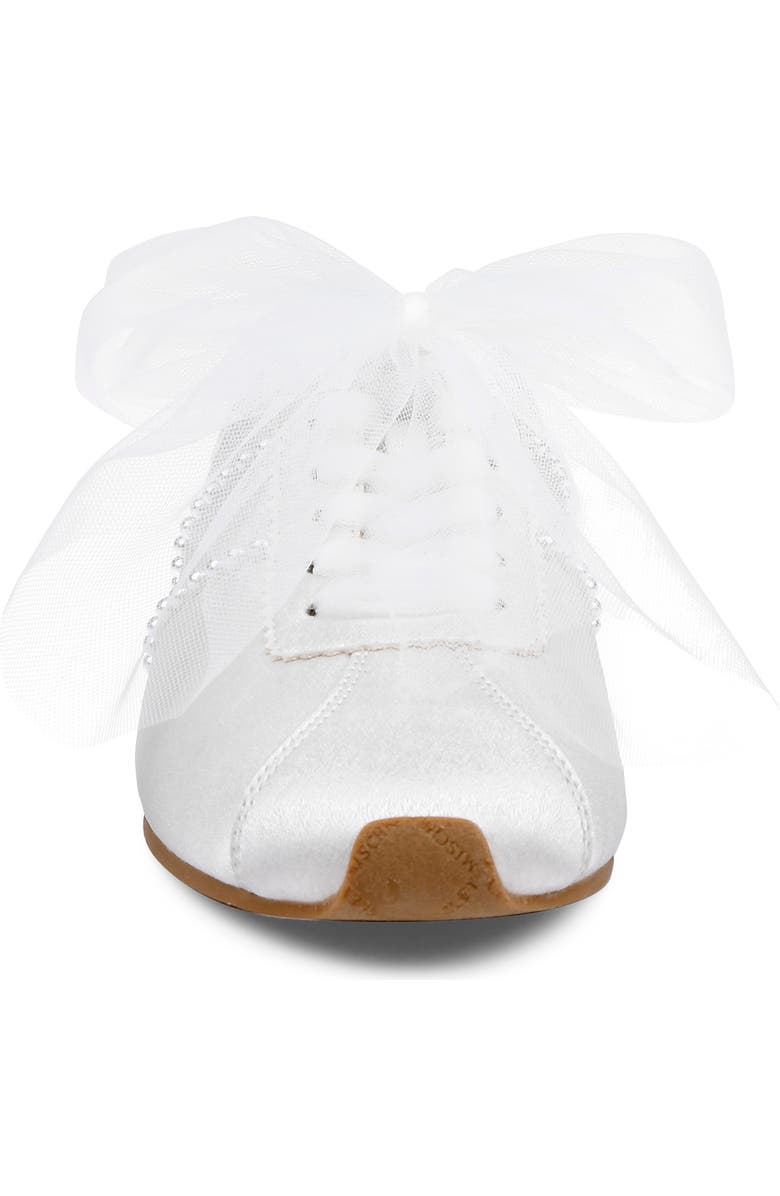 Badgley Mischka Collection Willy Mule Sneaker, Alternate, color, White Crepe