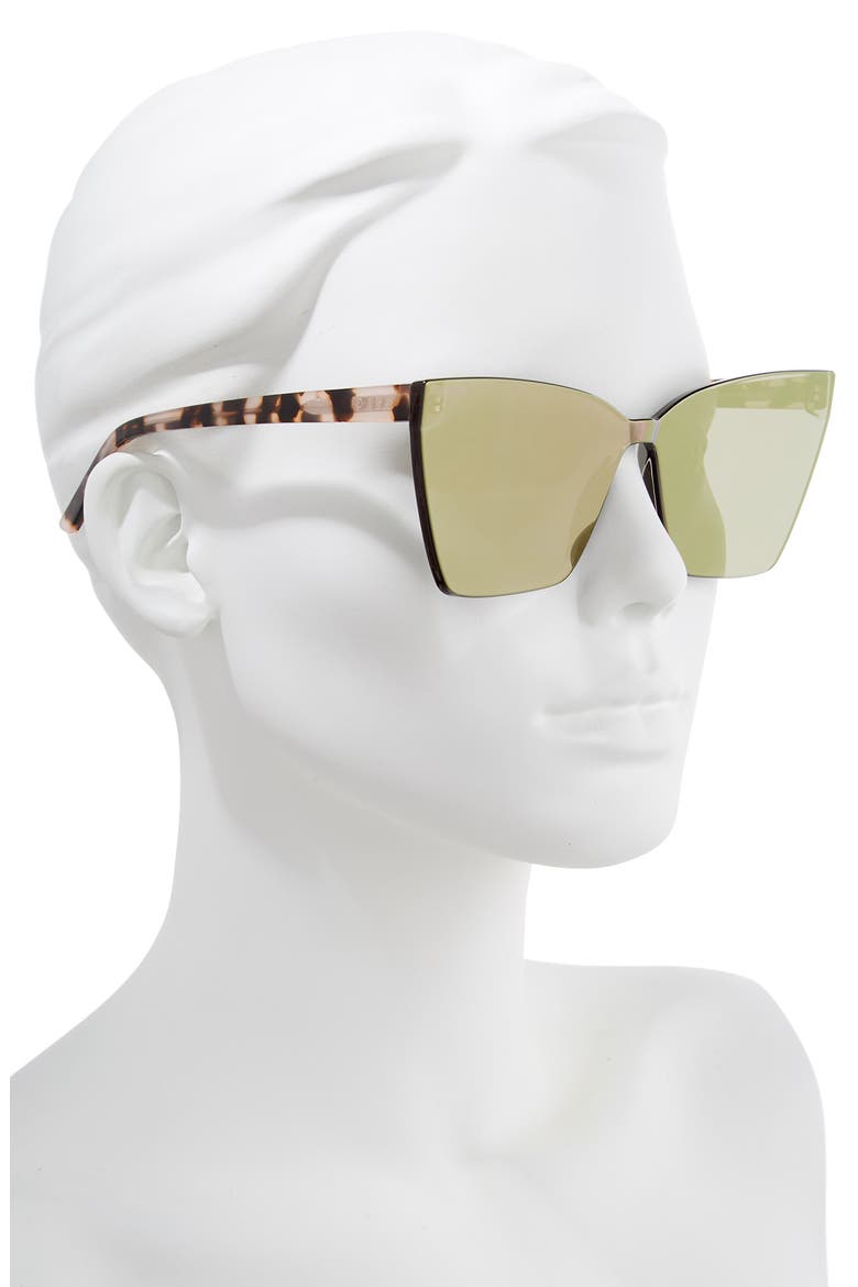 Goldie 65mm Oversize Cat Eye Sunglasses, Alternate, color, HIMALAYAN TORTOISE/ TAUPE