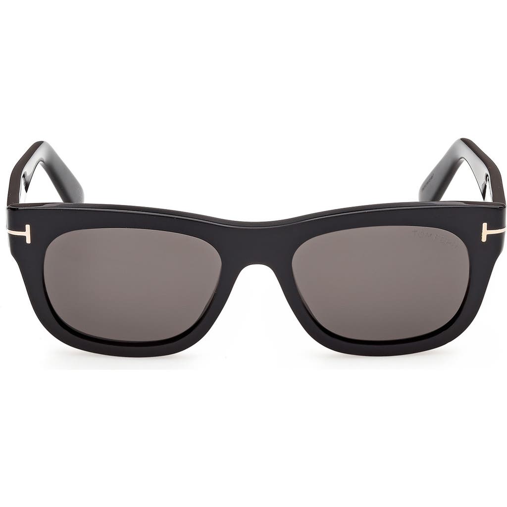 TOM FORD 54mm Square Sunglasses in Shiny Black /Smoke at Nordstrom Rack