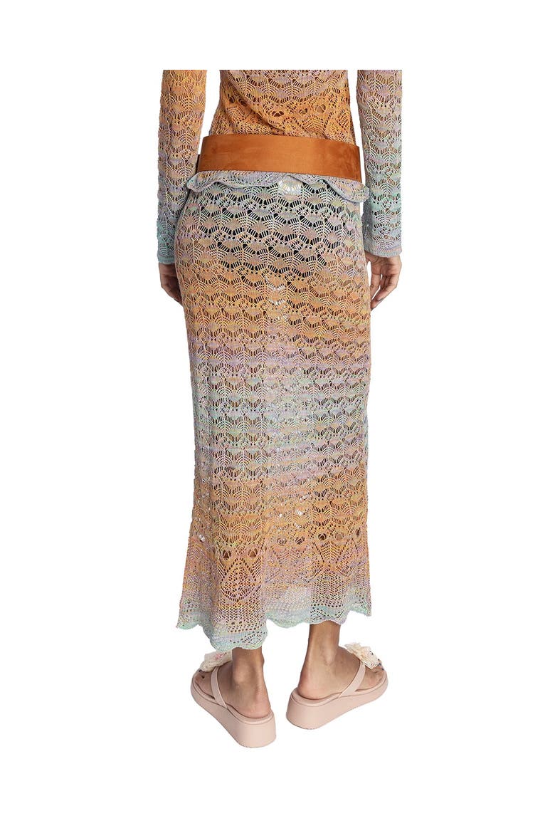 Ombre Space Dye Crochet Skirt- Sunset, Alternate, color, Sunset