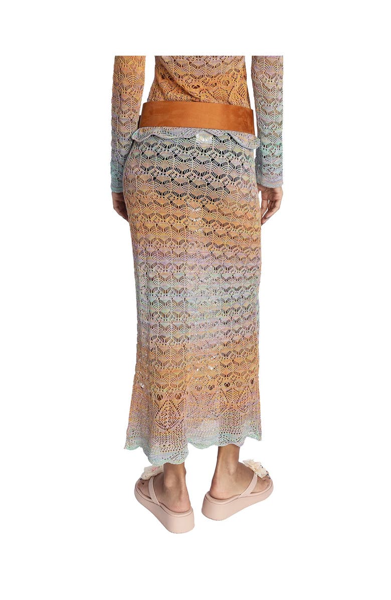 Anna Sui Ombre Space Dye Crochet Skirt- Sunset, Alternate, color, Sunset